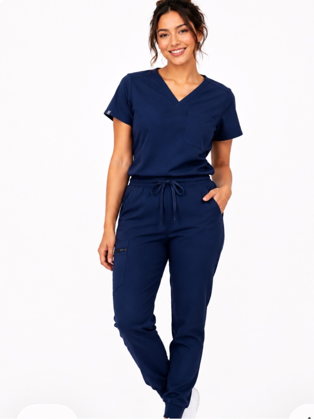 FIGS Medical Scrubs 2pc set Catarina Zamora Joggers Navy size XS/S